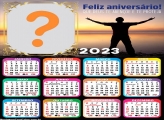 Calendário 2023 Feliz Aniversário Abençoado Personalizar Online