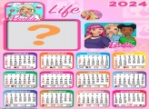 Calendário 2024 Barbie Life Colocar Foto em Moldura