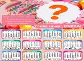 Calendário 2026 Feliz Aniversário Prima Emoldurar Foto Online