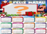 Moldura Fotos com Calendário 2021 Natal com Tio