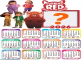 Foto Calendário 2026 Red crescer é uma Fera Personagens Grátis
