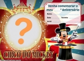 Convite Circo do Mickey