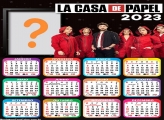 Moldura de Foto Grátis Calendário 2023 La Casa de Papel