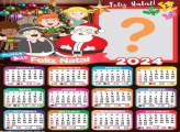 Calendário 2024 Feliz Natal Mundo Bita Criar Foto Montagem