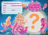 Convite Barbie Sereia