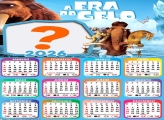 Colagem de Foto Calendário 2026 A Era do Gelo Personagens