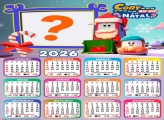 Calendário 2026 Cory Bip Bip e o Natal Colagem de Fotos