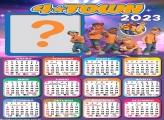 Calendário 2023 4 Town Moldura Online