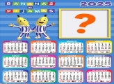 Calendário 2025 Bananas de Pijamas Foto Montagem Online