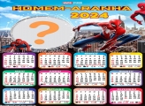 Calendário 2024 Montagem Infantil Homem Aranha