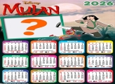 Calendário 2026 Mulan Desenho Colar Foto Online