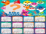 CalendÃ¡rio 2024 Personagens Baby Shark Foto Colagem Online