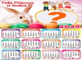 Foto Calendário 2025 Feliz Páscoa a Todos Moldura