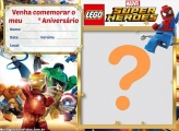 Convite Lego Marvel Super Heróis
