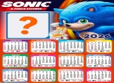 Calendário 2026 Sonic Foto Moldura