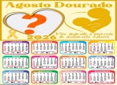 Calendário 2026 Campanha Agosto Dourado Criar Montagem