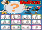 Calendário 2024 Popeye Moldura Grátis