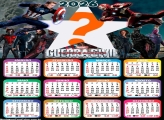 Calendário 2026 Guerra Civil Capitão América Montar Foto Grátis