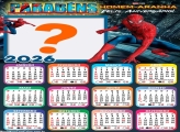 Calendário 2026 Feliz Aniversário Homem-Aranha Foto Montagem