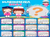 Calendário 2024 Marinheira Moldura Infantil