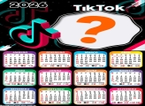 Calendário 2026 Tema Tik Tok para FotoMontagem