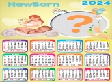 Calendário 2024 Bebê NewBorn Emoldurar Grátis