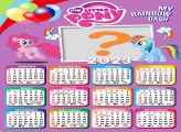 Calendário 2023 My Rainbow Dash Montagem Gratuita