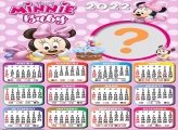 Calendário 2022 Minnie Baby Moldura de Foto
