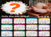 Calendário 2026 Mãe Hoje é Seu Dia Montagem de Foto