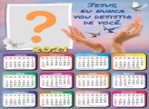 Calendário 2021 Mensagem de Jesus Foto Montagem