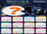 Calendário 2026 Pantera Negra Animal Foto Colagem