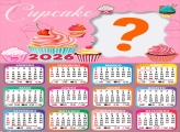 Calendário 2026 Cupcake Emoldurar Foto Online