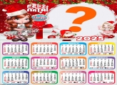 Calendário 2025 Feliz Natal da Jolie Montagem de Foto