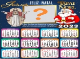 Montar Online Calendário 2023 Jesus Cristo e Papai Noel