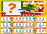 Calendário 2026 Papai Noel Lego Fazer Colagem Grátis