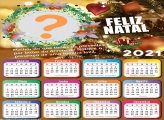 Moldura de Feliz Natal Calendário 2021