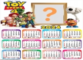 Calendário 2024 Editar Grátis Toy Story 4 Personagens