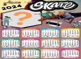 Calendário 2024 Skate Gratuito para FotoMontagem