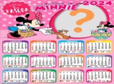Calendário 2024 Feliz Páscoa Minnie