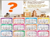 Calendário 2026 Feliz Natal Poema Foto Colagem
