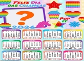 Foto em Calendário 2026 Feliz Dia das Crianças Pop It Color Online
