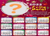 Calendário 2022 Felicidade Amigos Feliz Natal Moldura Online