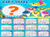 Calendário 2026 Baby Shark para FotoMontagem