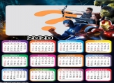 Montagem de Foto Grátis Calendário 2020 Vingadores