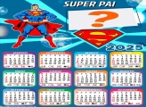 Calendário 2025 Super Pai Superman Moldura Online