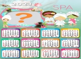 Calendário 2023 SPA Meninas Moldura Infantil