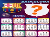 Calendário 2026 Barcelona Colar Foto Online