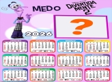 Calendário 2026 Medo Divertidamente 2 Colar Foto Online