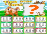 Calendário 2026 Tico e Teco Foto Colagem