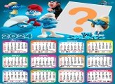 Calendário 2024 Colar Grátis Online The Smurfs